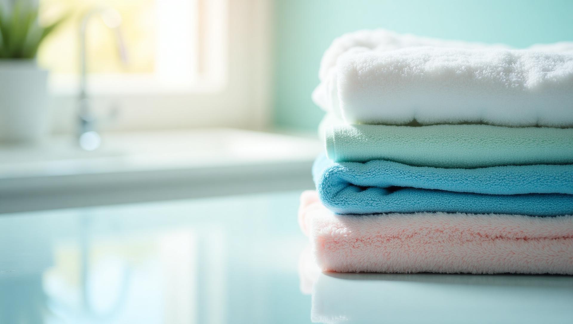 Freshly folded clean laundry - professional laundry pickup and delivery service